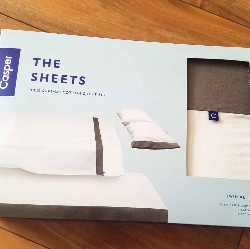 Casper 3 piece sheet set - twin xl (white)